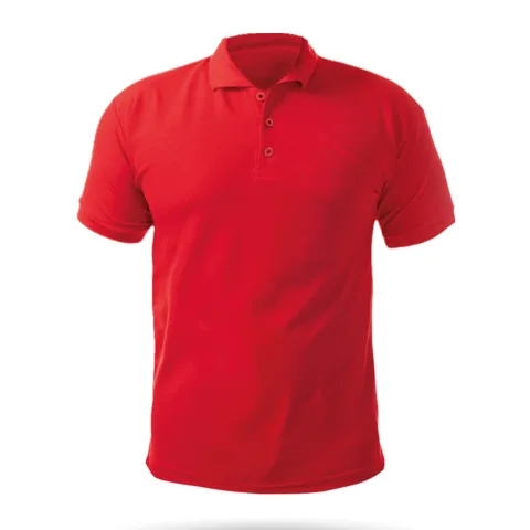Açelya XL Polo Yaka Tişört Kırmızı