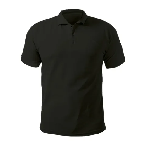 Açelya XXL Polo Yaka Tişört Siyah