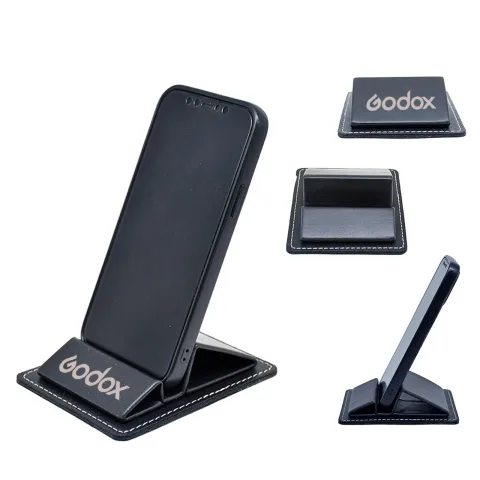 Denge Deri Telefon Standı Siyah