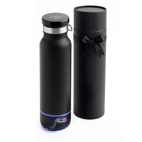 Ihlara 650 ml Dereceli Hoparlörlü Termos Siyah