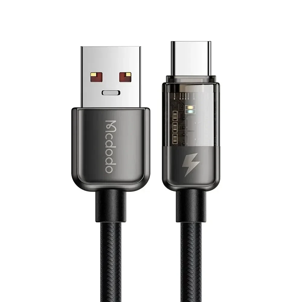 Mcdodo CA-3150 Usb-A to Type-c 100w Led Işıklı Power Off Süper Hızlı Data/şarj Kablosu 1.2m - Siyah