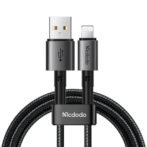 Mcdodo CA-3580 Usb-ATo Lightning Şarj Ve Veri Aktarım Kablosu - 1.2m Siyah