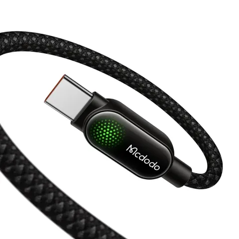Mcdodo CA-5620 100W Type-C To Type-C Nefes Efektli Işıklı Şarj Kablosu 1.2m Siyah