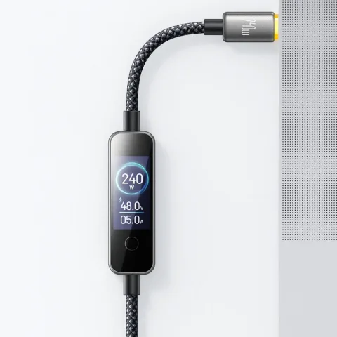 Mcdodo CA-8750 240W Type-C To Type-C TFT Ekranlı Şarj Kablosu 1.2m Siyah
