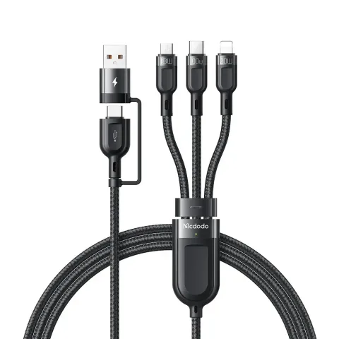 Mcdodo CA-8800 2 In 3 100w USB-A/C - Lightning+micro+type-c Süper Hızlı Şarj Ve Veri Kablosu 1.2m