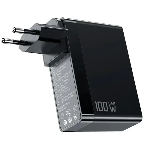 Mcdodo CH-8101 100w GaN Serisi 3 Port Başlıklı 1xusb 2xtype-c Girişli Universal Şarj Adaptörü- Siyah